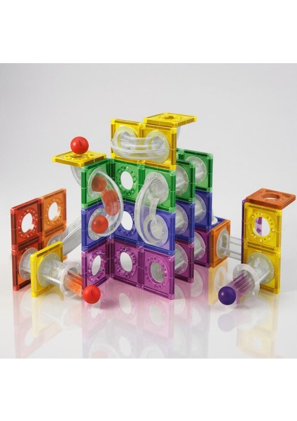 Magnet Blocks 84 Parça Manyetik Renkli Yapı Blokları Oyunu - Kaliteli Abs Plastik Güçlü Mıknatıs modelleri