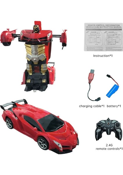 Uzaktan Kumandalı Şarjlı Robota Dönüşen Araba Işıklı 1/18 Ölçek Transformers Robota Dönüşen Oyuncak Araba modelleri