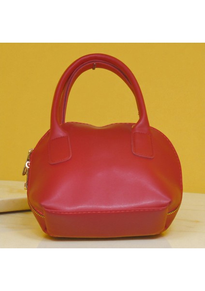 Kadın Mini Yuvarlak El ve Omuz Çantası – Logo Detaylı Şık Model fiyatları