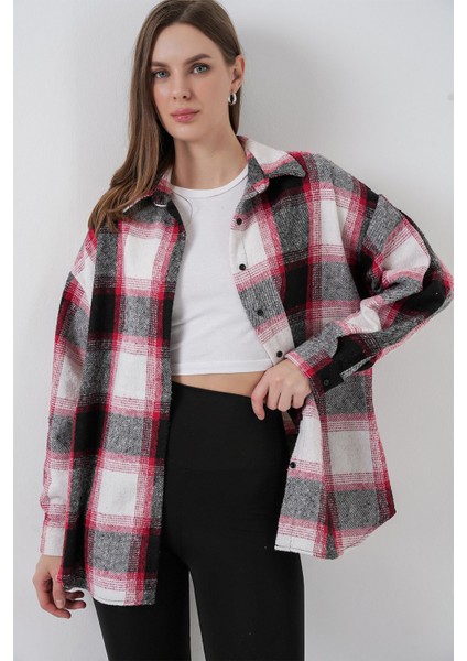 Kadın Bdart Regular Fit Oduncu Gömlek Tuğla Kırmızısı modelleri