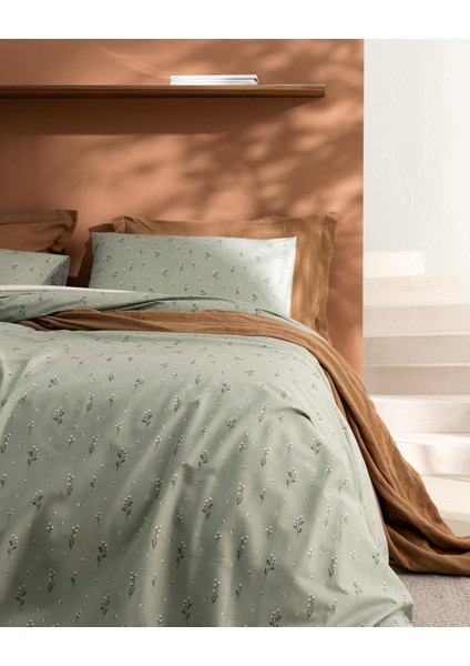 Afrodille Çift Kişilik %100 Pamuk Ranforce Baskılı Nevresim Takımı - Mint Yeşili modelleri