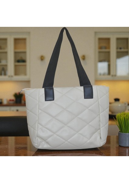 Kadın Kapitone Omuz Çantası – Hafif ve Geniş Günlük Tote Modeli fiyatları