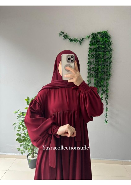 Tesettür Liza Elbise Kol Bağlamalı fiyatları