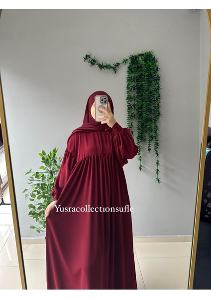 Tesettür Liza Elbise Kol Bağlamalı modelleri