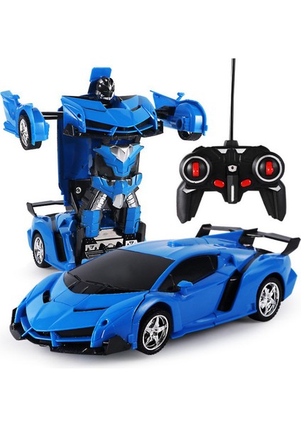 Uzaktan Kumandalı Şarjlı Robota Dönüşen Araba Işıklı 1/18 Ölçek Transformers Robota Dönüşen Oyuncak Araba