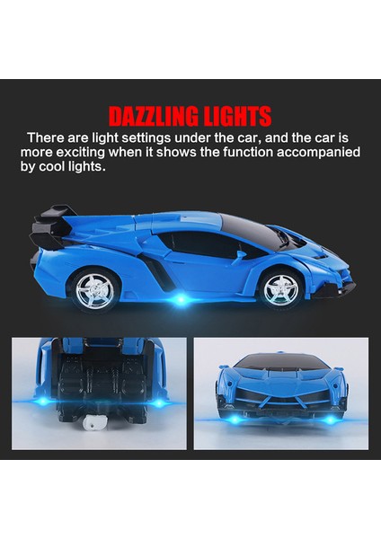 Uzaktan Kumandalı Şarjlı Robota Dönüşen Araba Işıklı 1/18 Ölçek Transformers Robota Dönüşen Oyuncak Araba modelleri
