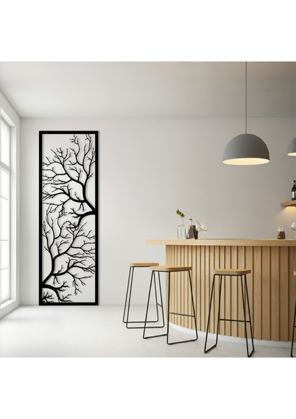 Kışın Sessizliğinde Kuruyan Ağaç Temalı Ahşap Duvar Tablosu fırsatları