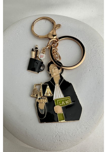 Altın Sarısı Avukat&adalet Temalı Çanta Aksesuarı Anahtarlık fiyatları