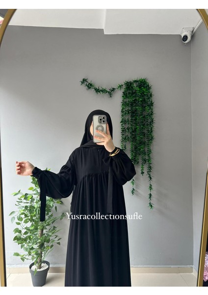 Tesettür Liza Elbise Kol Bağlamalı fiyatları