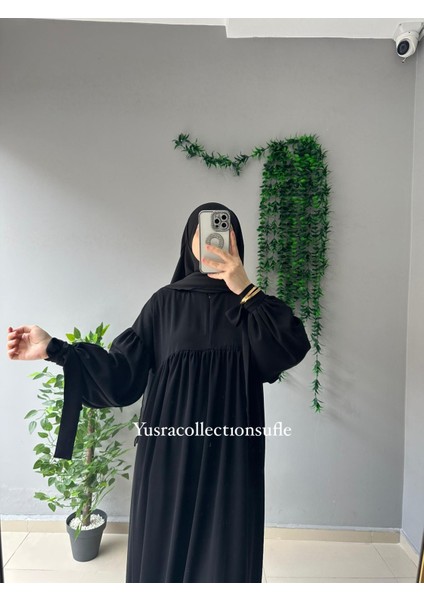 Tesettür Liza Elbise Kol Bağlamalı modelleri