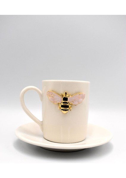 Porselen Arı Figürlü Kahve Fincanı