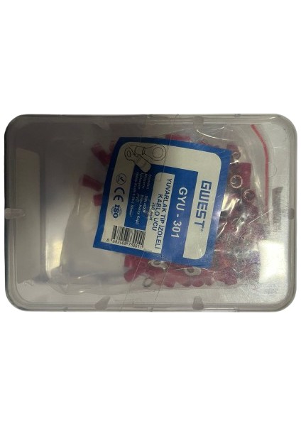 Yuvarlak Tip Izoleli Kablo Ucu GYU-301 Kırmızı Adet 200