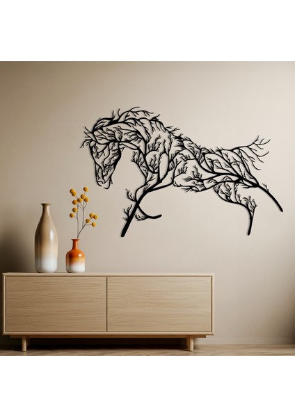 Ağaç Dalı At Temalı Ahşap Duvar Tablosu fiyatları