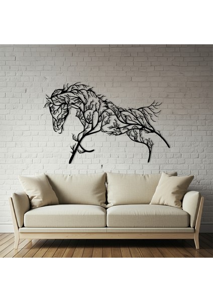 Ağaç Dalı At Temalı Ahşap Duvar Tablosu fırsatları