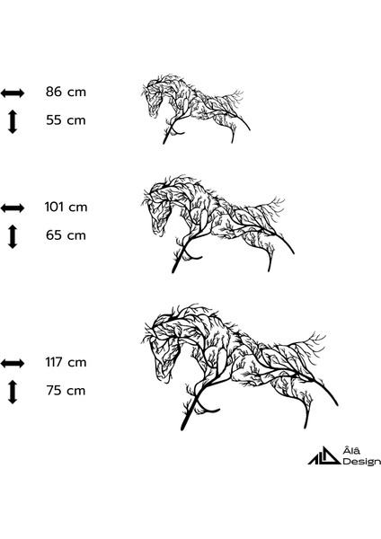 Ağaç Dalı At Temalı Ahşap Duvar Tablosu indirimleri