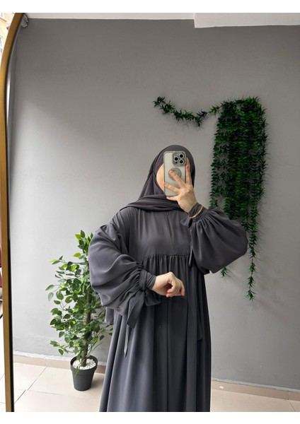 Tesettür Liza Elbise Kol Bağlamalı modelleri