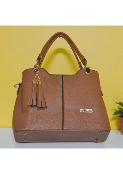 Kadın Püskül Detaylı Şık El ve Omuz Çantası – Geniş Kullanımlı Günlük Çanta