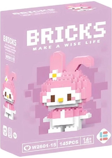 My Melody Sanrio 3D Yapboz Figürü (164 Parça) | Nano Blok Mini Bricks Seti Koleksiyon modelleri