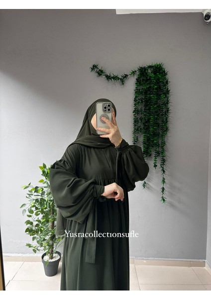 Tesettür Liza Elbise Kol Bağlamalı