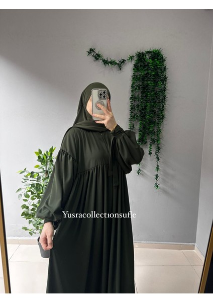 Tesettür Liza Elbise Kol Bağlamalı modelleri