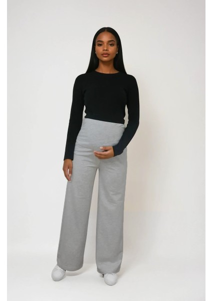 Hamile Giyim Bel Ayarlanabilir Basenden Bol Paça Iki Iplik Lycra Penye Pantolon modelleri