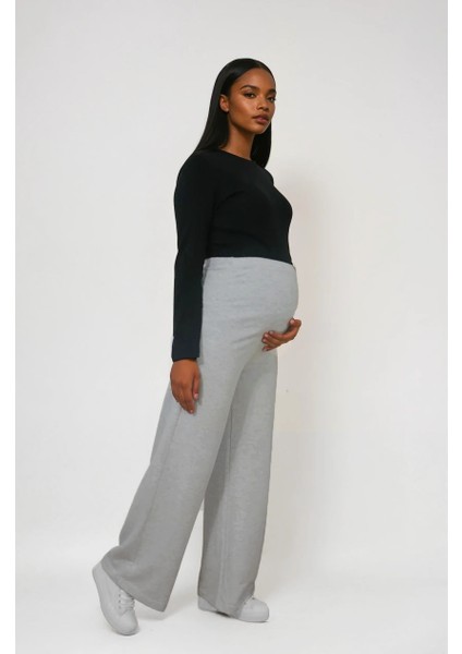 Hamile Giyim Bel Ayarlanabilir Basenden Bol Paça Iki Iplik Lycra Penye Pantolon indirimleri