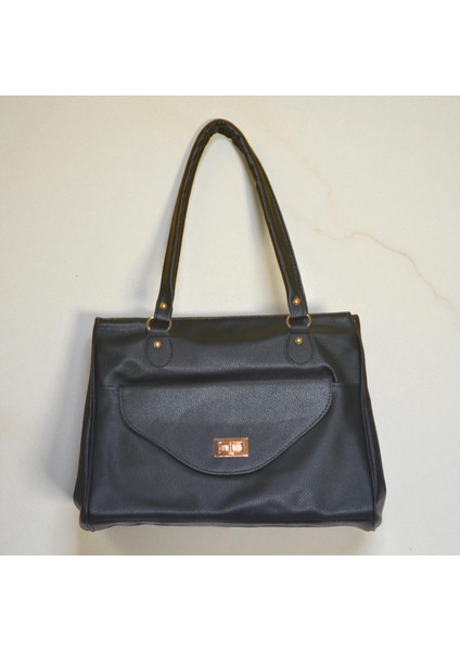 Kadın Klasik Omuz Çantası – Deri Görünümlü Geniş Kapasiteli Günlük Çanta