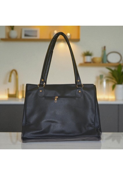 Kadın Klasik Omuz Çantası – Deri Görünümlü Geniş Kapasiteli Günlük Çanta fiyatları