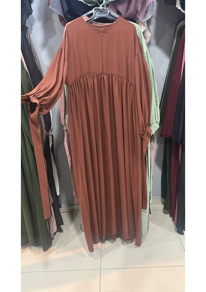 Tesettür Liza Elbise Kol Bağlamalı