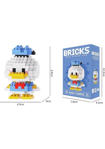 Donald Duck Disney 3D Yapboz Figürü (150 Parça) | Nano Blok Mini Bricks Seti Koleksiyon fırsatları