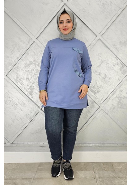 Kadın Taş ve Düğme Detaylı Tesettür Tunik fiyatları