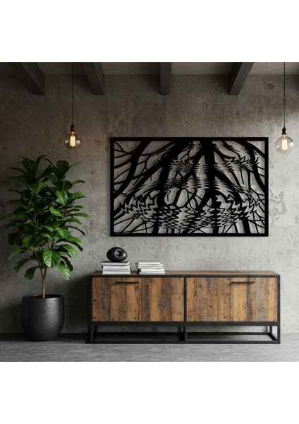 Suya Düşen Dallar Temalı Ahşap Duvar Tablosu fiyatları