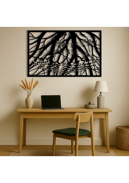 Suya Düşen Dallar Temalı Ahşap Duvar Tablosu fırsatları