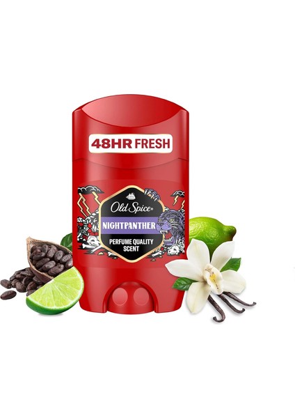 Night Panther Erkekler Için Deodorant Stick 50 ml ve 150 Deodorant + Nıvea Dudak Kremi Renksiz modelleri