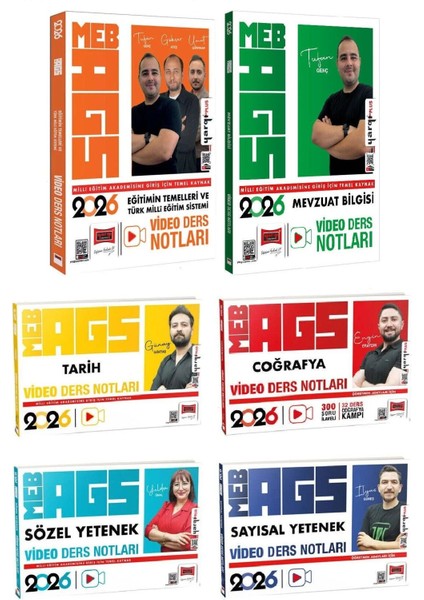 2026 Meb-Ags Video Ders Notları 6 Lı Set Yargı Yayınları