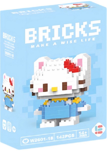 Hello Kitty Sanrio 3D Yapboz Figürü (136 Parça) | Nano Blok Mini Bricks Seti Koleksiyon modelleri