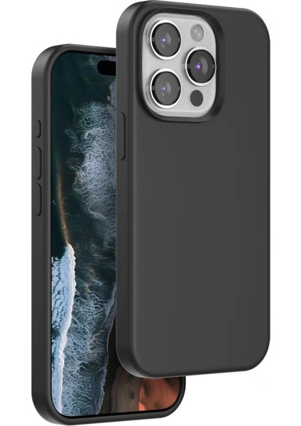 iPhone 15 Pro Max Home Magsafe Kapak - SIYAH-(5796)