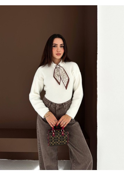 Fularlı Yumoş Triko Kazak fiyatları