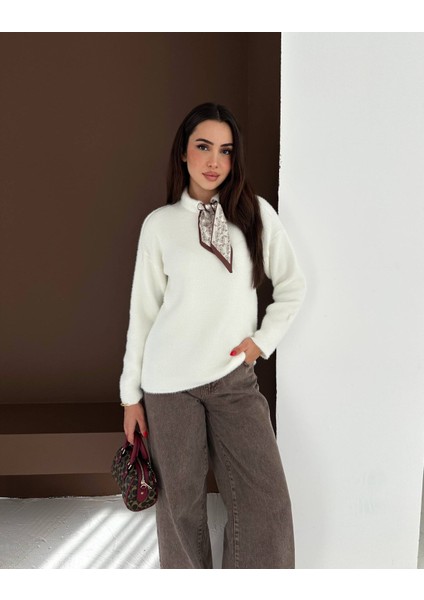 Fularlı Yumoş Triko Kazak modelleri