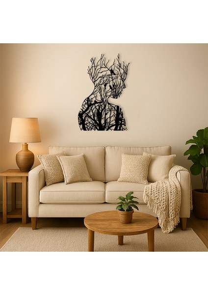 Içimde Büyüyen Ağaçlar Temalı Ahşap Duvar Tablosu