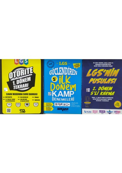 Muba Yayınları 1. Dönem 5'li Karma Deneme+Ankara 1.dönem 5 Li Karma+1 .dönem Tekrarı