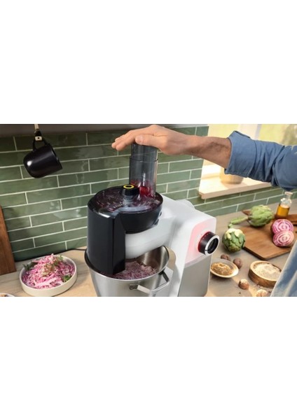 MUMS6ZS00 Serie 6 Mutfak Makinesi Uyumlu Kıyma Çekme Aparatı ve Rende Seti modelleri