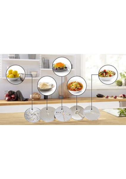 MUMS6ZS00 Serie 6 Mutfak Makinesi Uyumlu Kıyma Çekme Aparatı ve Rende Seti indirimleri