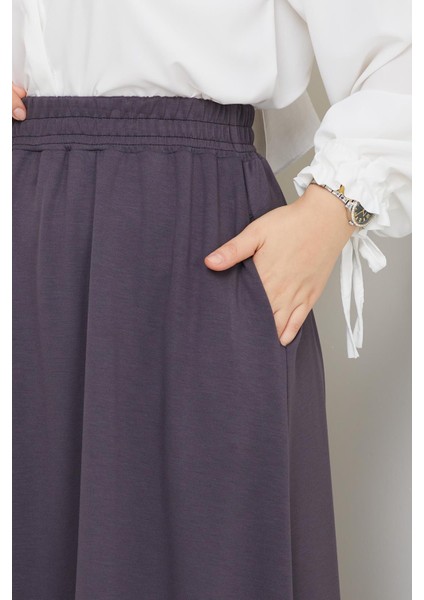 Gri Oyssho Kumaş Kadın Etek Beli Lastikli 38 40 42 44 46 48 Bedenlere Uyumludur. fırsatları