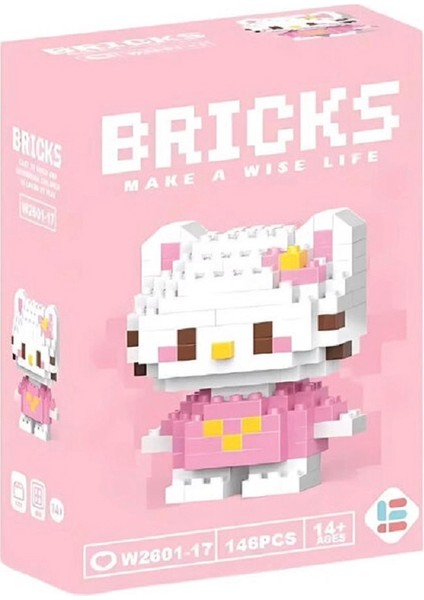 Hello Kitty Pembe Elbise 3D Yapboz Figürü (146 Parça) | Nano Blok Mini Bricks Seti Koleksiyon fiyatları