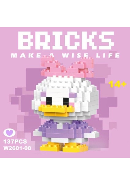 Daisy Duck Disney 3D Yapboz Figürü (104 Parça) | Nano Blok Mini Bricks Seti Koleksiyon modelleri