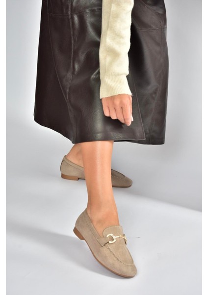 V250017002 Vizon Süet Günlük Kadın Ayakkabı modelleri