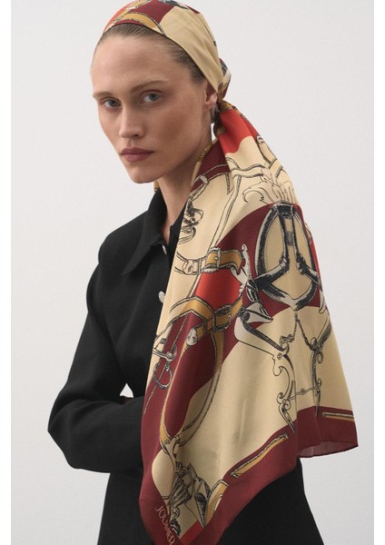 Desenli Modal Şal Hamhara Bordo fırsatları