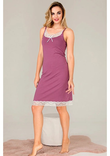 Lady Dantel Detaylı Lila Gecelik fiyatları