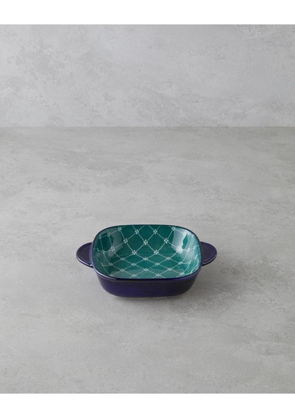 Plantopia Porselen Kayık Tabak Lacivert-Yeşil 18X14 cm (17.11.2025)